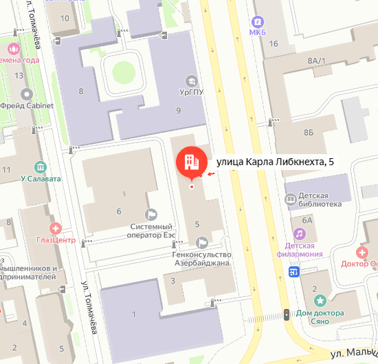 Карта: Екатеринбург